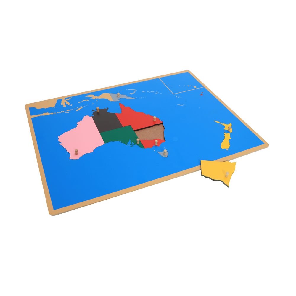 Kids Education In Australia - Puzzle en bois carte d'australie, équipement