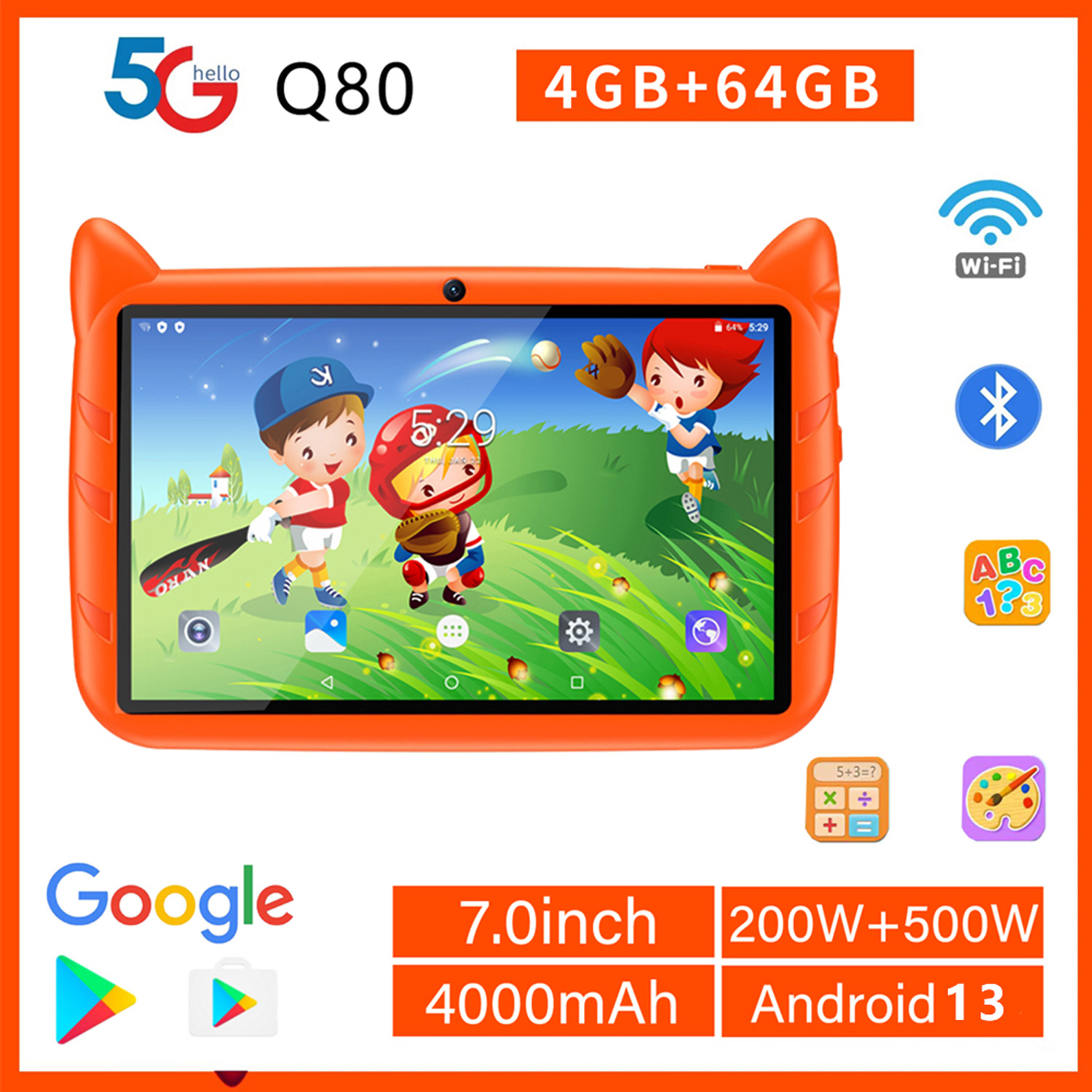 Kids Education Tablets - Nouveau 5G WiFi enfants tablette 7