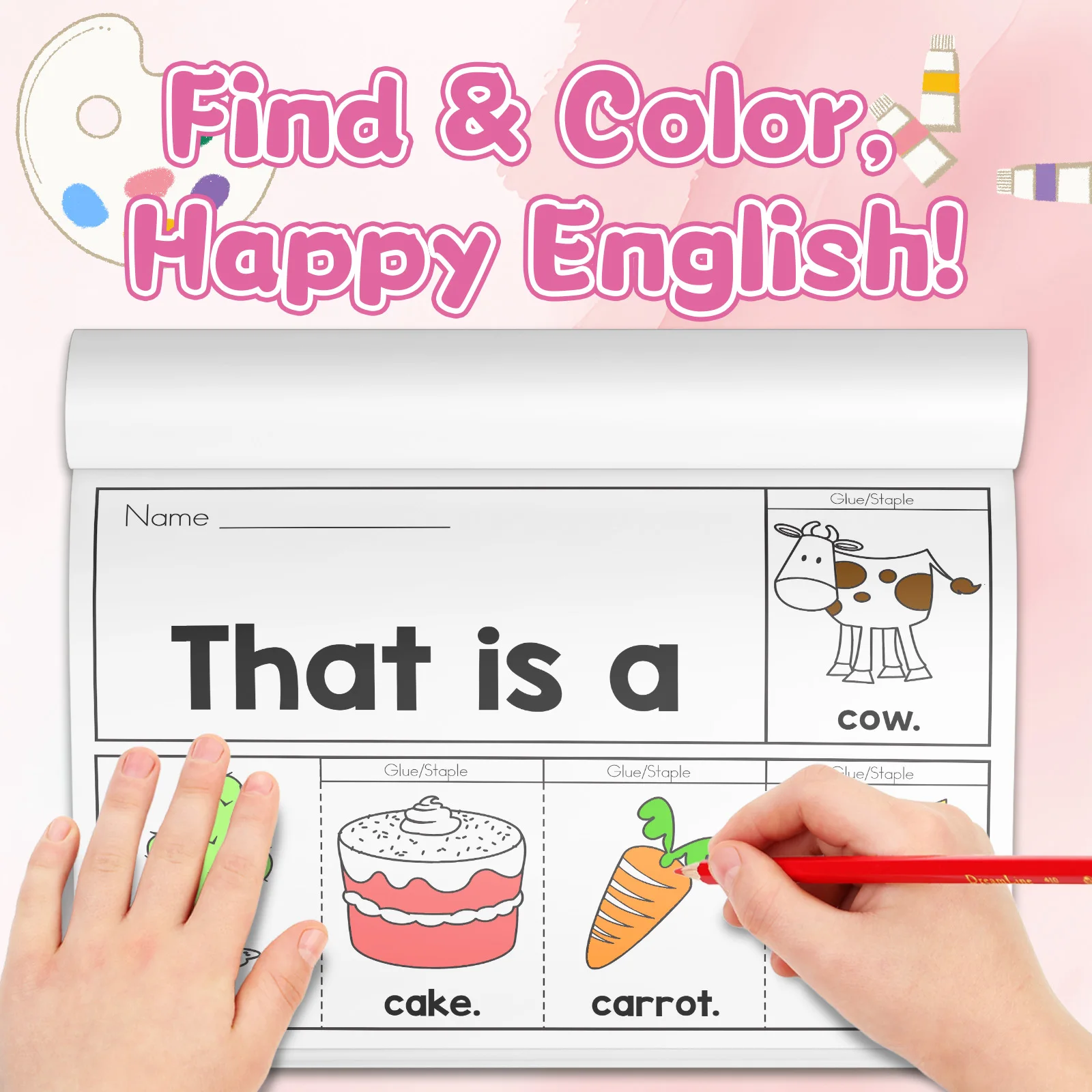 Cahier de coloriage avec des m - Learning Workbook Preschool avis et prix
